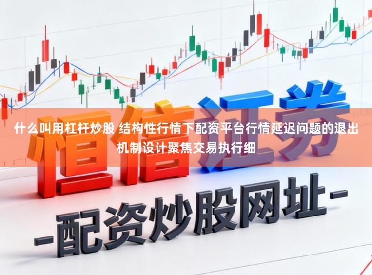 什么叫用杠杆炒股 结构性行情下配资平台行情延迟问题的退出机制设计聚焦交易执行细